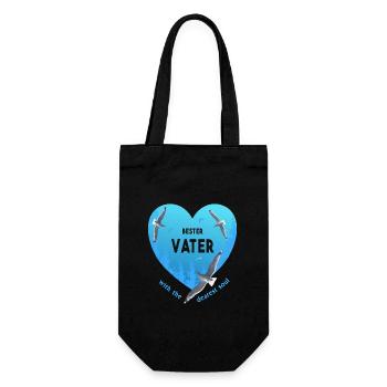 bester Vater - Geschenkbeutel für Flaschen - Schwarz - Vorne