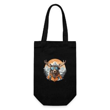 Moose Cool In The Mountains With Sunglasses - Gift Bag for Bottles - black - Front