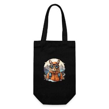 Squirrel Cool mit Skibrille in Bergen - Geschenkbeutel für Flaschen - Schwarz - Vorne