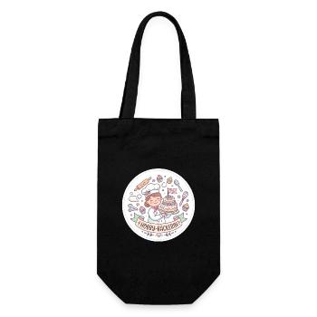 Hobby-Bäckerin Kuchenzauber - Geschenkbeutel für Flaschen - Schwarz - Vorne