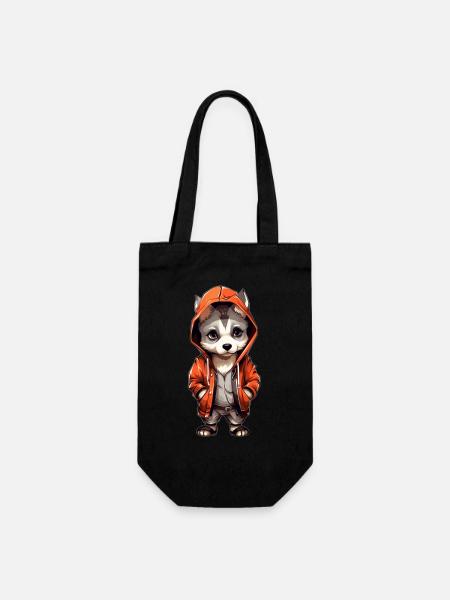 Cooler Baby Hundewelpe - Geschenkbeutel für Flaschen - Schwarz