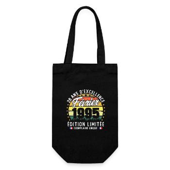 Vintage Cadeau Anniversaire 28 Ans Février 1995 - Sac à bouteille - noir - Devant