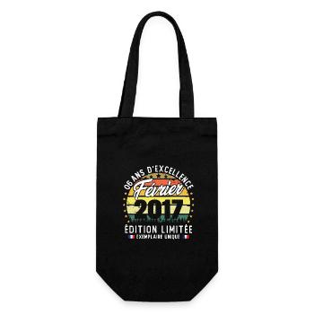 Vintage Cadeau Anniversaire 6 Ans Février 2017 - Sac à bouteille - noir - Devant