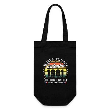 Vintage rétro septembre 1961 anniversaire 62 Ans - Sac à bouteille - noir - Devant