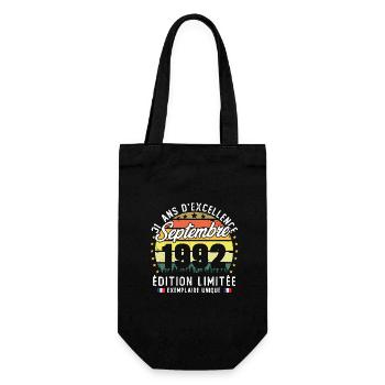 Vintage rétro septembre 1992 anniversaire 31 Ans - Sac à bouteille - noir - Devant