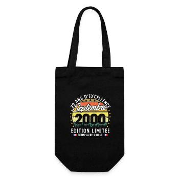 Vintage rétro septembre 2000 anniversaire 23 Ans - Sac à bouteille - noir - Devant