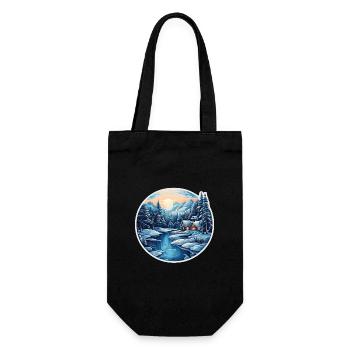 Winter - Gift Bag for Bottles - black - Front