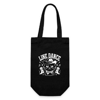 I love my cat and line dancing - Gift Bag for Bottles - black - Front