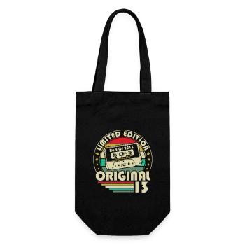 Born 2013 Vintage Birthday Retro Original Gift - Gift Bag for Bottles - black - Front