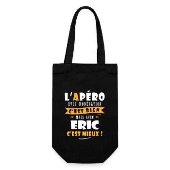 Eric Apero T shirt Humour personnalisé eric - Sac à bouteille - noir - Devant