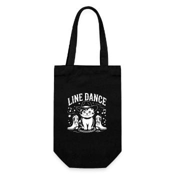 I love my cat and line dancing - Gift Bag for Bottles - black - Front