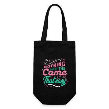 Graphique Citations de motivation - Sac à bouteille - noir - Devant