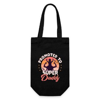 Superpapa super Papa super Papa - Geschenkbeutel für Flaschen - Schwarz - Vorne