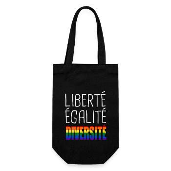 LGBT freedom equality diversity - Gift Bag for Bottles - black - Front