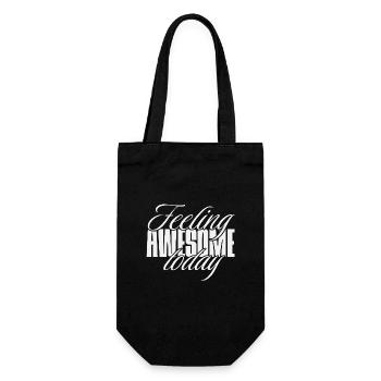 Feeling awesome today - Gift Bag for Bottles - black - Front