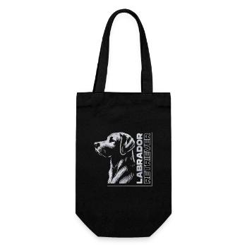 Labrador Drawing Head Silver - Gift Bag for Bottles - black - Front
