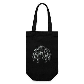 Large Hairy Tarantula Tarantula - Gift Bag for Bottles - black - Front