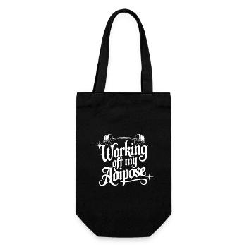 Working off my Adipose Workout Training - Gift Bag for Bottles - black - Front
