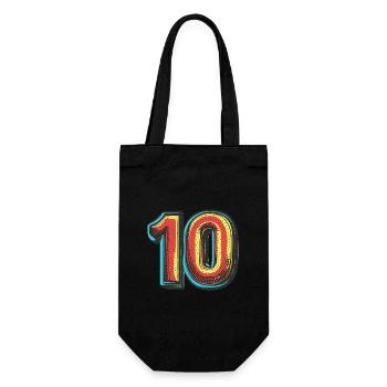 Bande dessinée à 10 chiffres - Sac à bouteille - noir - Devant