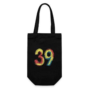39 Number Comic - Gift Bag for Bottles - black - Front
