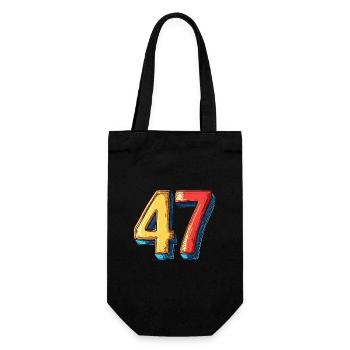 47 Number Comic - Gift Bag for Bottles - black - Front