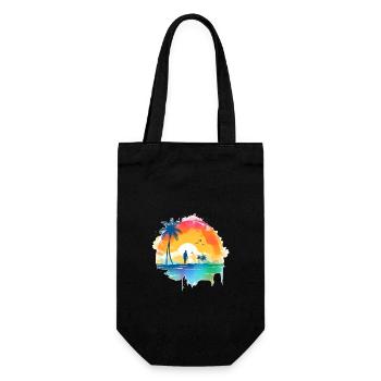 Beach Sunset - Gift Bag for Bottles - black - Front