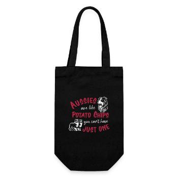 Aussies are like Potato Chips - red - Gift Bag for Bottles - black - Front