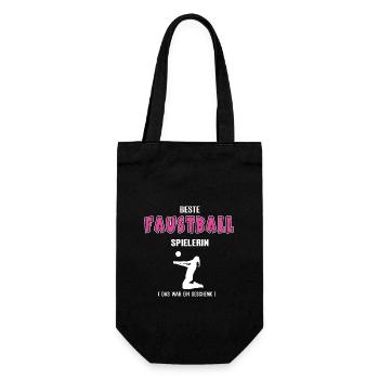 Beste Faustball Spielerin Faustballerin Rückschlag - Geschenkbeutel für Flaschen - Schwarz - Vorne