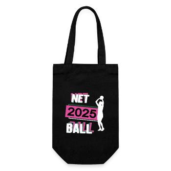 Netball 2025 Netballerin Netballspielerin - Geschenkbeutel für Flaschen - Schwarz - Vorne