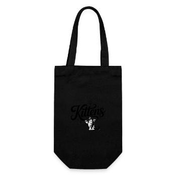 Chatons - Cute Pet Cat Design - Sac à bouteille - noir - Devant