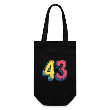 43 Number Comic - Gift Bag for Bottles - black - Front