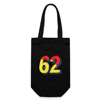 62 Number Comic - Gift Bag for Bottles - black - Front