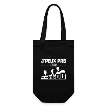 Ich kann nicht Ich habe Wandern - Geschenkbeutel für Flaschen - Schwarz - Vorne