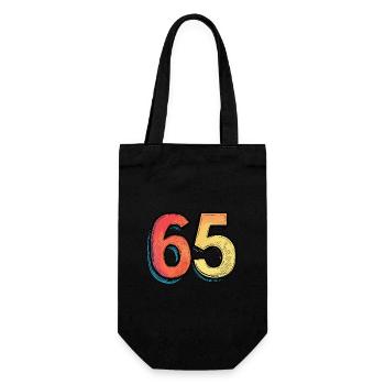 65 Number Comic - Gift Bag for Bottles - black - Front