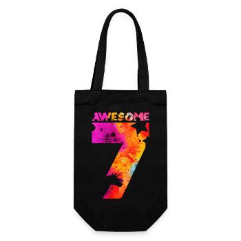 GÉNIAL 7ÈME ANNIVERSAIRE LICORNE 7 ANS - Sac à bouteille - noir - Devant