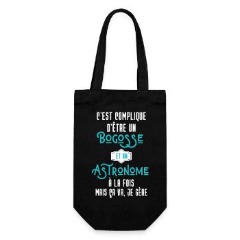 C'est compliqué d'être Bogosse et Astronome - Sac à bouteille - noir - Devant