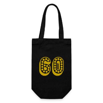 60. 60 ANS. 60e ANNIVERSAIRE. ANNIVERSAIRE 60 ANS. - Sac à bouteille - noir - Devant