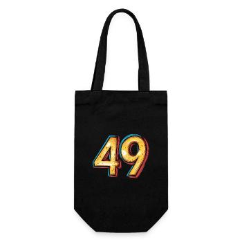 49 Number Comic - Gift Bag for Bottles - black - Front