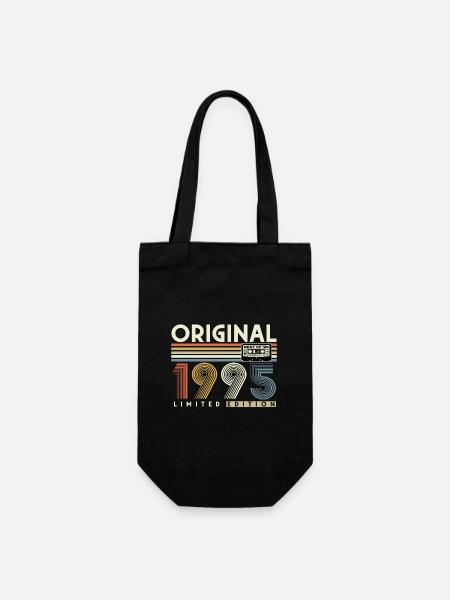 1995 Vintage Born Vintage Anniversaire Rétro - Sac à bouteille - noir