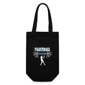 Faustball Rentner Rente Ruhestand Faustballer - Geschenkbeutel für Flaschen - Schwarz - Vorne