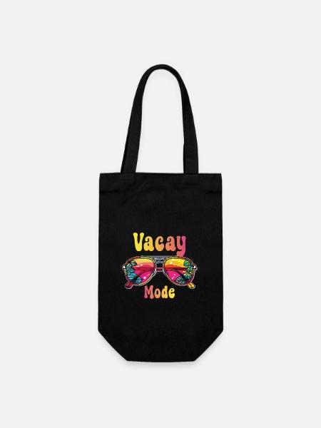 Vacay Mode Sommer Sonnenbrille - Geschenkbeutel für Flaschen - Schwarz
