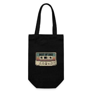 Vintage 1993 Cadeau Anniversaire Rétro Cassette - Sac à bouteille - noir - Devant