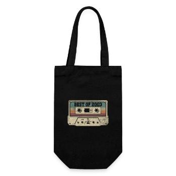 Vintage 2003 Cadeau Anniversaire Rétro Cassette - Sac à bouteille - noir - Devant