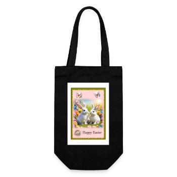 Easter greetings - Gift Bag for Bottles - black - Front