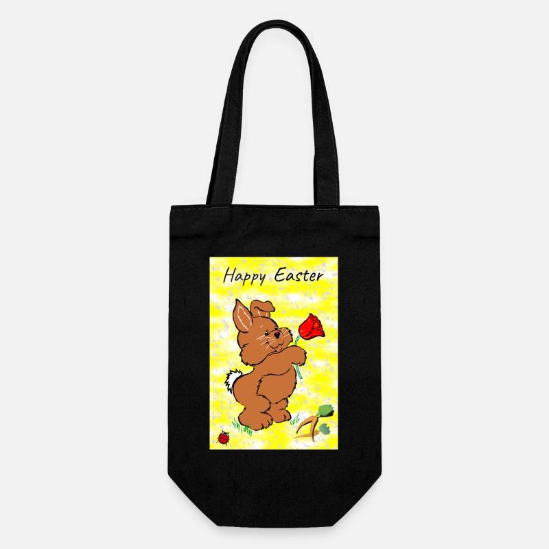 Happy Easter wishes - Gift Bag for Bottles - black