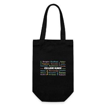 I love dogs (most of the time) - Gift Bag for Bottles - black - Front