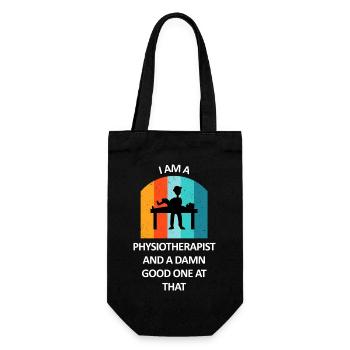 Physiothérapeute Cadeau humoristique disant drôle - Sac à bouteille - noir - Devant