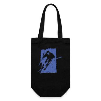 Skiing adventures in grunge style: winter magic in the - Gift Bag for Bottles - black - Front