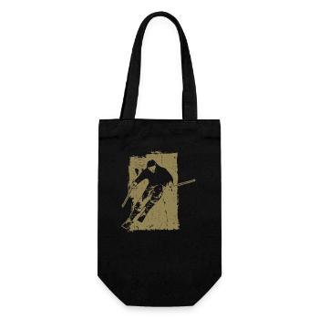 Skiing adventures in grunge style: winter magic in the - Gift Bag for Bottles - black - Front