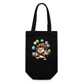 Easter Lion & Rat Jugglers - Gift Bag for Bottles - black - Front